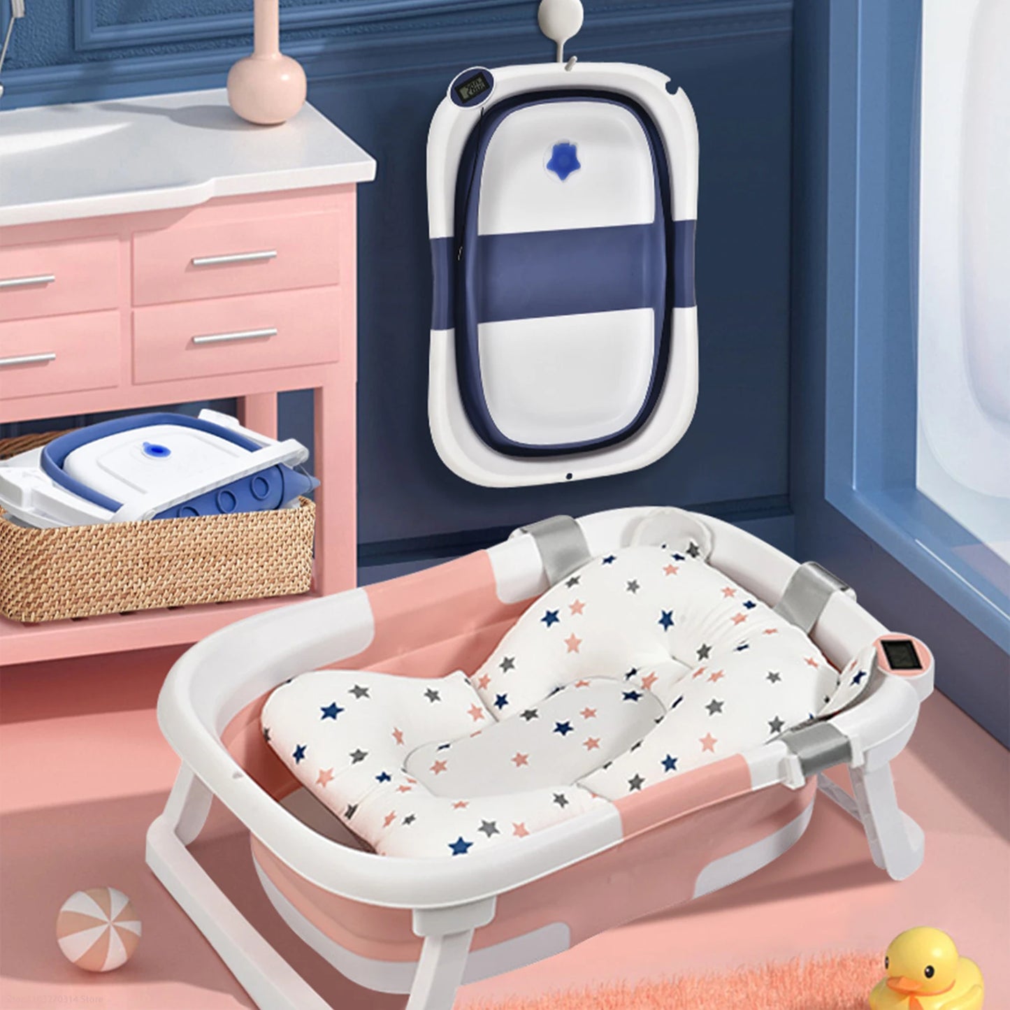 Aqua Cradle : la baignoire pliable pour bébé avec affichage de la température et design antidérapant