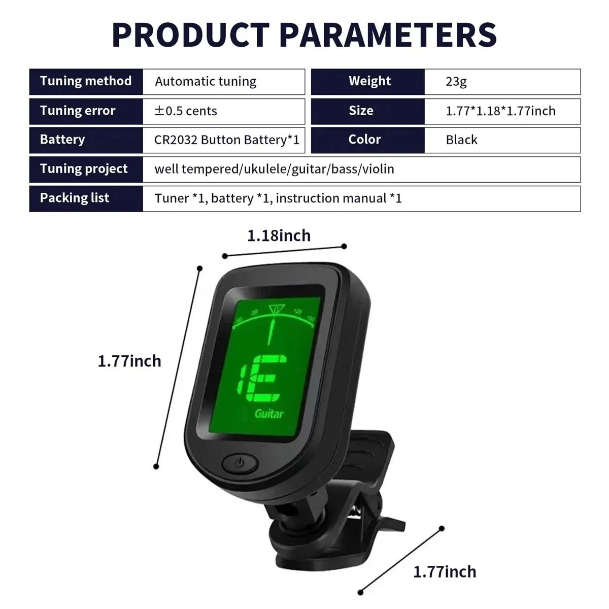 ChordMate Clip Tuner